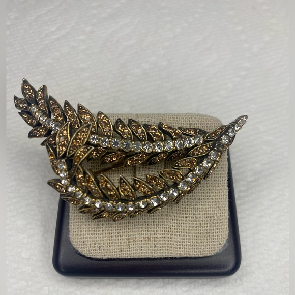 Rare Vintage Marcel Boucher "Le Couturier" LEC Gold Tone Wheat Leaf Brooch #3267 - Picture 4 of 11